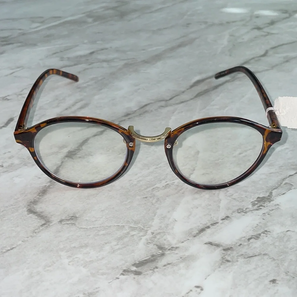 NEW BP Brown tortoise shell gold blue light blocking eyeglasses